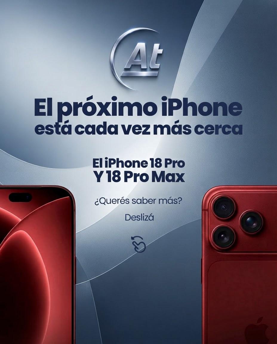 Adelanto de AZUTECHNOLOGY: el próximo iPhone se acerca — iPhone 18 Pro y iPhone 18 Pro Max.